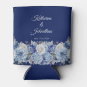 Aquarellblaue Blume Bouquet-Wedding- Dosenkühler (Vorderseite)