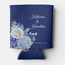 Aquarellblaue Blume Bouquet-Wedding- Dosenkühler
