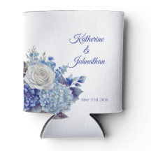 Aquarellblaue Blume Bouquet-Wedding-