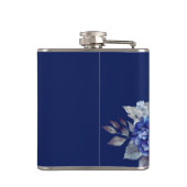 Aquarellblaue Blume Bouquet-Wedding- Flachmann (Rückseite)
