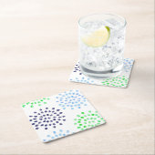 Aquarellblaue Blume Rechteckiger Pappuntersetzer (Vor Ort)