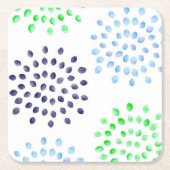 Aquarellblaue Blume Rechteckiger Pappuntersetzer (Vorderseite)