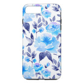 Aquarellblaue Blumen 2 Case-Mate iPhone Hülle (Rückseite)