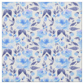 Aquarellblaue Blumen 2 Stoff (Muster)