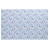 Aquarellblaue Blumen 2 Stoff (Fat Quarter (45,7 x 55,9 cm))