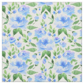Aquarellblaue Blumen Stoff (Muster)