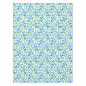 Aquarellblaue Blumen Tischdecke (Vorderseite)