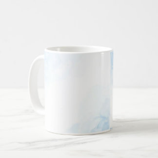 Aquarellblaue botanische matte Glas-Tasse Kaffeetasse