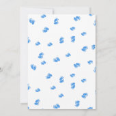 Aquarellblaue Cloud Pastellpinsel Baby Boy Dusche Einladung (Rückseite)