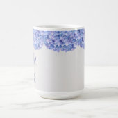 Aquarellblaue Hortensien-Mutter der Braut Kaffeetasse (Mittel)