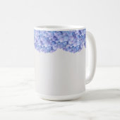Aquarellblaue Hortensien-Mutter der Braut Kaffeetasse (VorderseiteRechts)