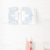Aquarellblaue Krest-Tauf-Willkommensschild Banner (InSitu)