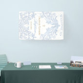 Aquarellblaue Krest-Tauf-Willkommensschild Banner (Messe)