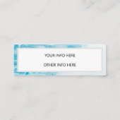 Aquarellblaue Malerei Social Media Mini Mini Visitenkarte (Rückseite)