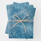Aquarellblaue Meerestextur Geschenkpapier Set (Beispiel)