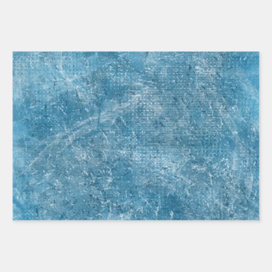 Aquarellblaue Meerestextur Geschenkpapier Set (Vorderseite)