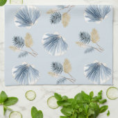 Aquarellblaue Muschel Küste  Geschirrtuch (Gefaltet)