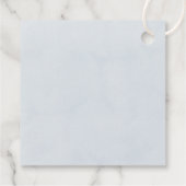 Aquarellblaue Taufe Geschenkanhänger (Rückseite)