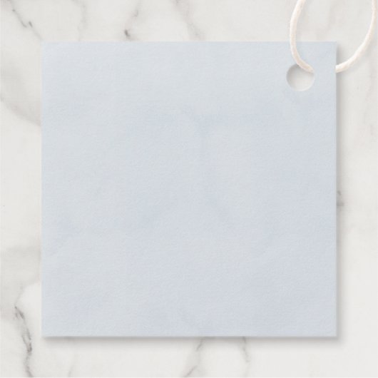 Aquarellblaue Taufe Geschenkanhänger (Rückseite)