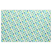Aquarellblaue und grüne Quadrate Stoff (Fat Quarter (45,7 x 55,9 cm))