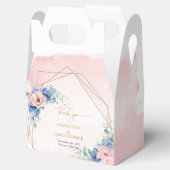 Aquarellblaue und rötliche Blume Eukalyptus Geschenkschachtel (Geöffnet)