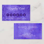 Aquarellblaue violette Visitenkarten Visitenkarte (Vorne/Hinten)