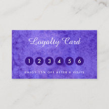 Aquarellblaue violette Visitenkarten