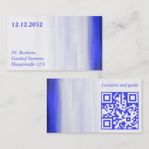 Aquarellblaue Wellen-Einschlusskarte Visitenkarte