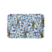 Aquarellblaue Wildblumen Bohemisch Chic