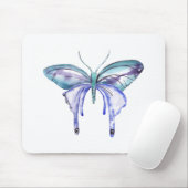 Aquarellblauer lila Schmetterling Mousepad (Mit Mouse)