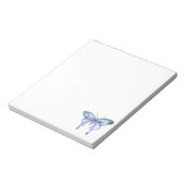 Aquarellblauer lila Schmetterling Notizblock (Rotiert)