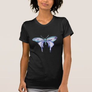 Aquarellblauer lila Schmetterling T-Shirt