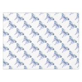 Aquarellblauer lila Schmetterling Tischdecke (Vorderseite (Horizontal))