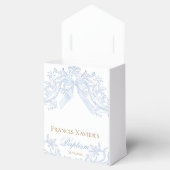 Aquarellblauer Wappen Baby Boy Taufe Geschenkschachtel (Geöffnet)