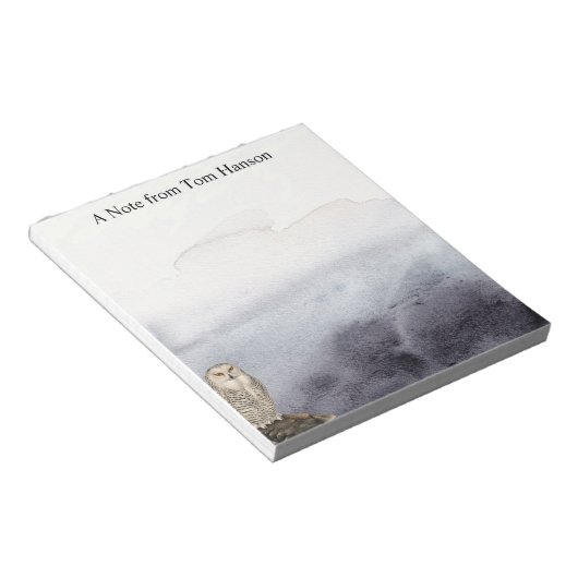 Aquarellblauer Wolken Personalisiert Notizblock (angewinkelt)