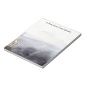 Aquarellblauer Wolken Personalisiert Notizblock (Rotiert)