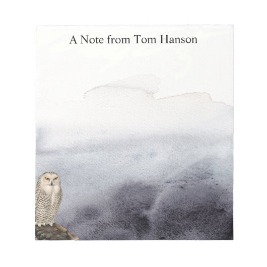 Aquarellblauer Wolken Personalisiert Notizblock (Vorderseite)