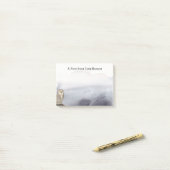 Aquarellblauer Wolken Personalisiert Post-it Klebezettel (Auf Schreibtisch)