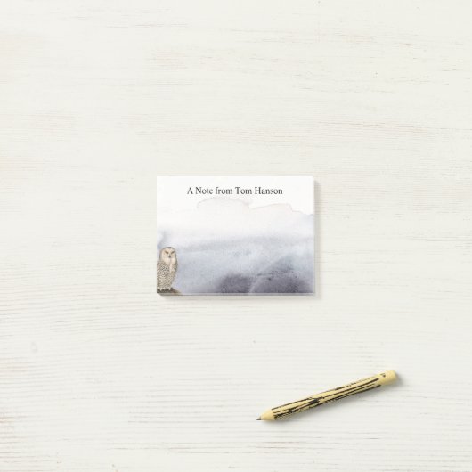 Aquarellblauer Wolken Personalisiert Post-it Klebezettel (Auf Schreibtisch)