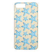 Aquarellblaues Starfish-Muster Case-Mate iPhone Hülle (Rückseite)