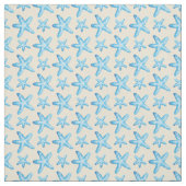 Aquarellblaues Starfish-Muster Stoff (Muster)