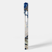 Aquarellblossom in blauen und weißen Blume, Case-Mate iPhone Hülle (Rückseite / Links)