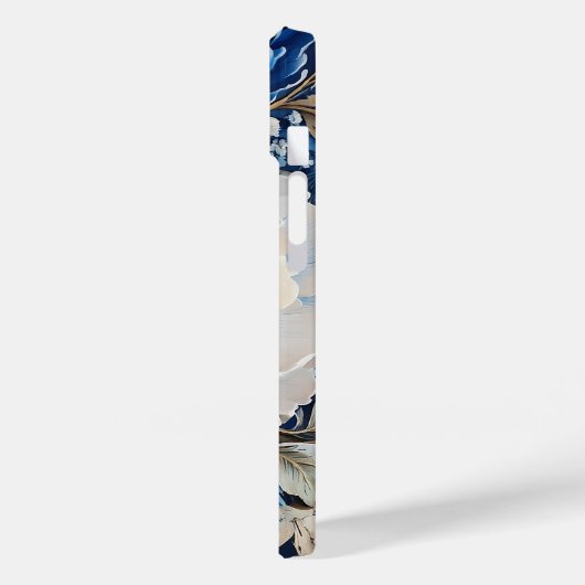 Aquarellblossom in blauen und weißen Blume, Case-Mate iPhone Hülle (Rückseite / Links)