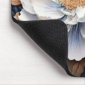 Aquarellblossom in blauen und weißen Blume, Mousepad (Ecke)