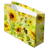 Aquarellblume 2 große geschenktüte (Vorderseite Schrägansicht)