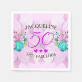 Aquarellblume 50 und fabelhaft serviette (Vorderseite)