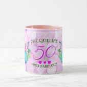 Aquarellblume 50 und fabelhaft tasse (Zentrum)