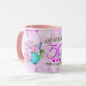 Aquarellblume 50 und fabelhaft tasse (Vorderseite Links)