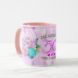 Aquarellblume 50 und fabelhaft tasse