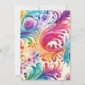 Aquarellblume 60. Geburtstag Einladung (Rückseite)